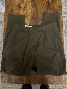Zara army green dress pants